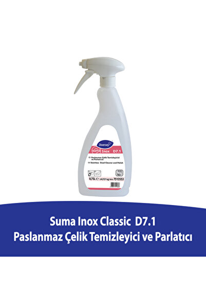 Diversey Suma Inox Classic D7.1 Paslanmaz Çelik Temizleyici ve Parlatıcı 0,75...