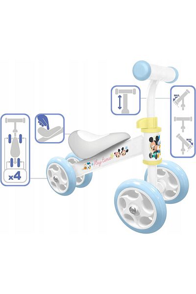 Mickey Mouse Mini bike without pedals for children, age 1-3 years, anti-impact handles, Mickey Mouse