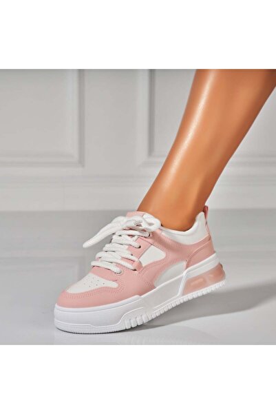 Joana Γυναικεία ροζ αθλητικά παπούτσια από οικολογικό δέρμα Arliss