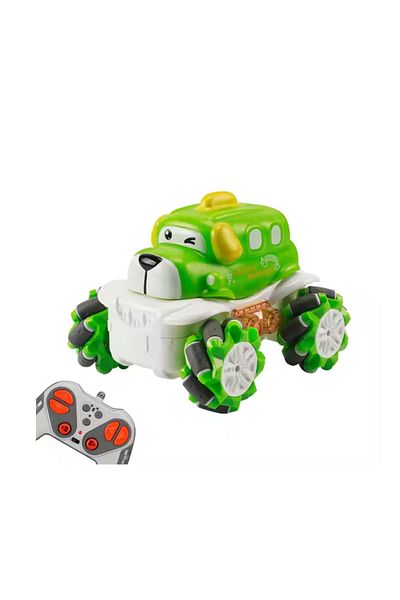 STEM 1:36 2.4G Anti-frequency Nine Way Light Stunt Car Green Color- 1PC Style May Vary