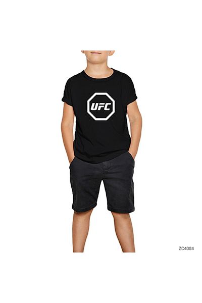 Z zepplin Tricou negru pentru copii cu logoul UFC