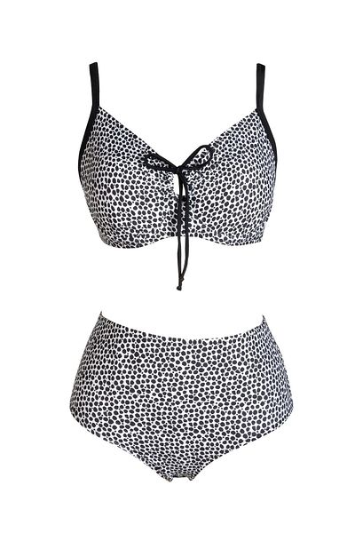Endeep Women's Underwire Push up Plus Size High Waist Bikini Set