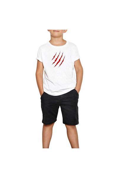 Z zepplin White Children's T-Shirt with Paw Print