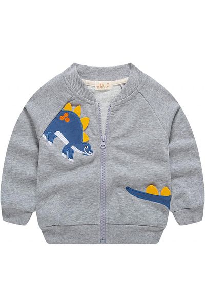 minizone dinosaur children's jacket, cotton, gray, 2-3 years