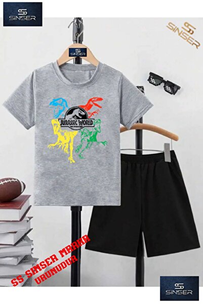 SS SİNSER Παιδικό μπλουζάκι JURASIC WORLD DINOSAUR με ειδική στάμπα και λαιμό...