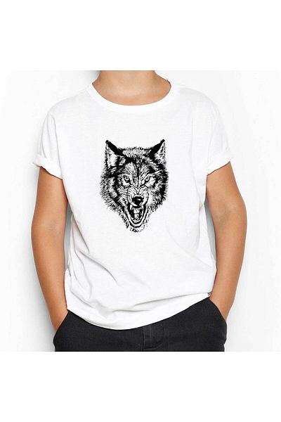 Z zepplin White Wolf White Kids T-Shirt
