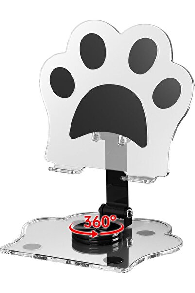 teknosepetim 360 Dönebilen Kedi Patili Telefon VE Tablet Standı Tutucu Film İ...