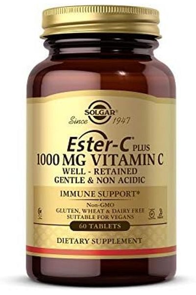 Solgar Solgar - Ester-C Plus Vitamin C (Ester-C Ascorbate Complex) 1000 mg, 60 Tablets
