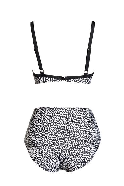 Endeep Women's Underwire Push up Plus Size High Waist Bikini Set