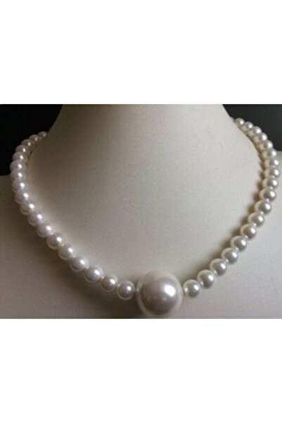 MODAMAYS اللون الأبيض قلادة اللؤلؤ المرأة b2493m