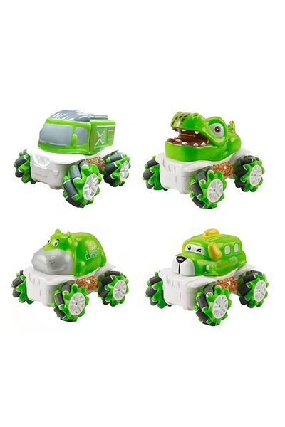 STEM 1:36 2.4G Anti-frequency Nine Way Light Stunt Car Green Color- 1PC Style May Vary