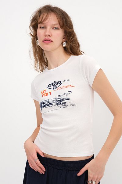 Addax Short Sleeve Printed T-Shirt P1734