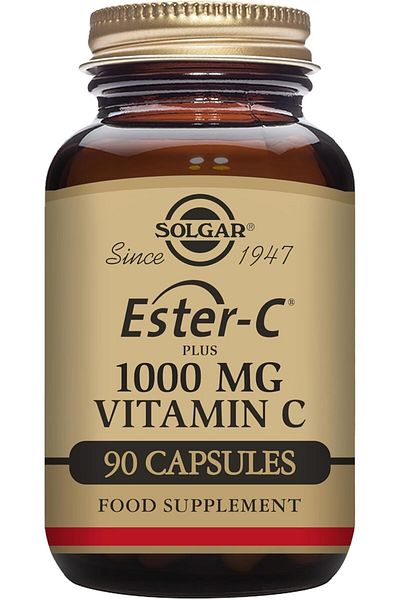 Solgar Ester-C Plus 1000 mg | 90 Capsules | pH Neutral, Non-Acidic Vitamin C with Rose Hips | 24-Hou