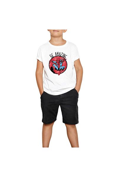 Z zepplin Tricou pentru copii Spider-man Be Amazing alb