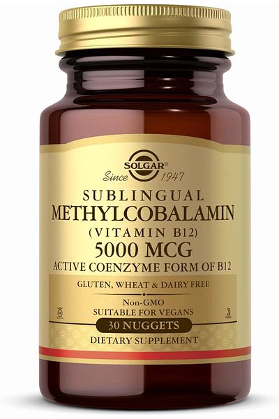 Solgar Methylcobalamin (Vitamin B12) 5000 Mcg Nuggets, 30 Count