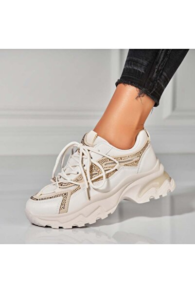 Joana Γυναικεία Μπεζ Αθλητικά Παπούτσια από Οικολογικό Δέρμα Jovie