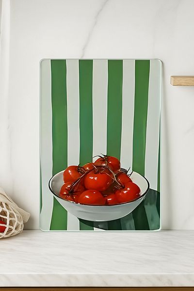 huhuli Glass Cutting Board 20X30 cm |   Tempered Glass |   Hygienic and Durable Kitchen Utensil