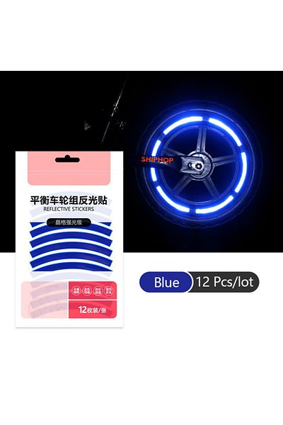 Choice Blue Reflective Tire Sticker Safety Sticker Color Kids Balance Bike Reflective Sticker Wheel Decal B