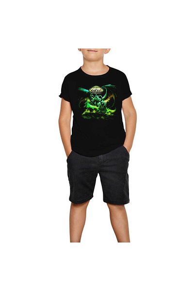 Z zepplin World of Warcraft Lord of the Outland Black Kids T-Shirt