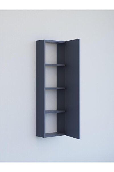 Detamob Kapaklı Raflı Banyo Dolabı, İnce Çok Amaçlı Dolap 104x31cm
