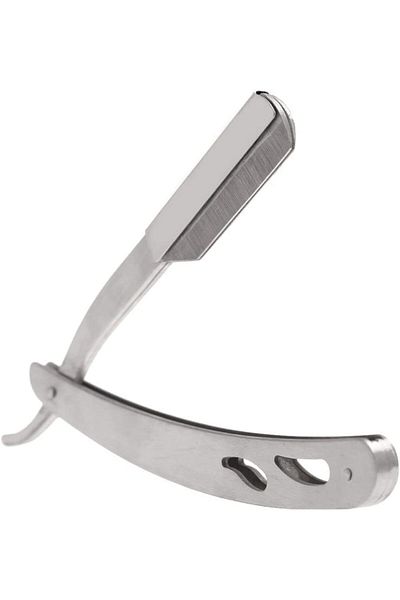 LA PERLA TECH Stainless Steel Straight Edge Barber Razor Folding Shaving Shaver Without Blade
