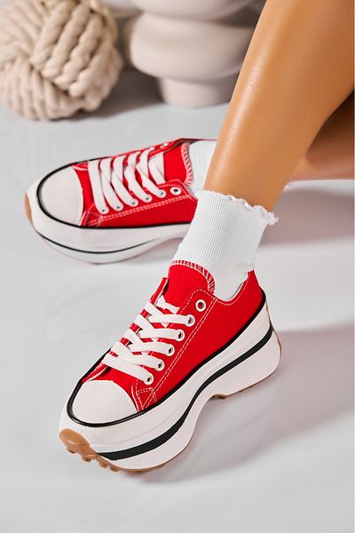 Joana Sneakersi dama Textil Rosii Joline