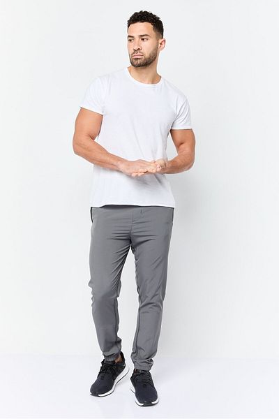 Mister Men Slim Fit Training Track Pants, Dark Grey