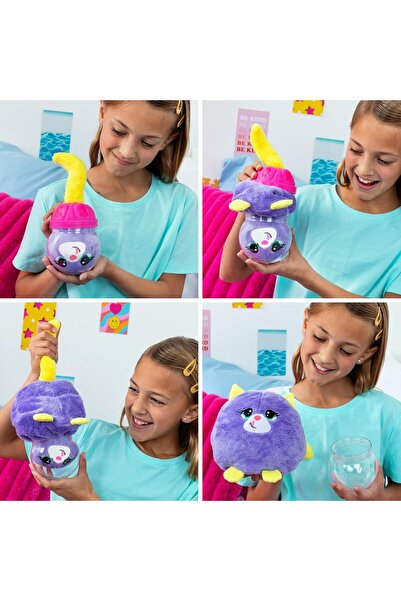 Basic Fun Misfittens Merkitties Fishbowl Plush - Collectible Squishy Cat Toy (Basic Fun)