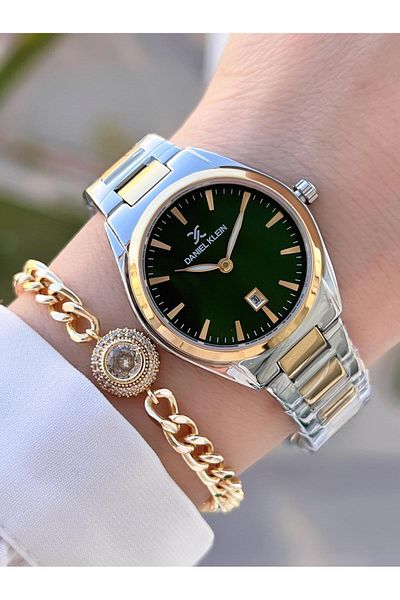 Daniel Klein Steel Cord 2 Years Warranty 3 Atm Water Resistant+Wristband Women Wrist Bfg.13625.8