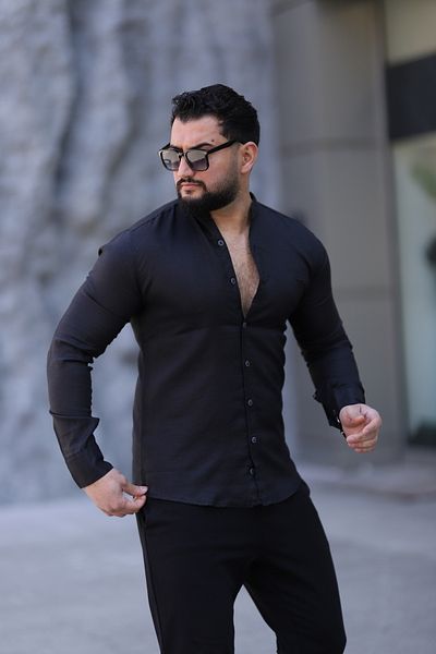 Klothy Ανδρικό πουκάμισο με γιακά Ramie Linen 039