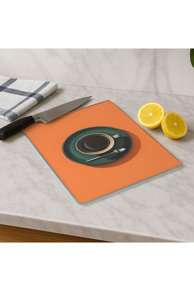 huhuli Glass Cutting Board 20X30 cm |   Tempered Glass |   Hygienic and Durable Kitchen Utensil