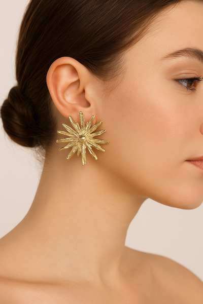 materialist Solis Yıldız Form Küpe -Zarif ve Göz Alıcı Tasarım