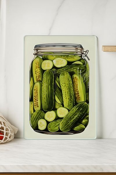 huhuli Glass Cutting Board 20X30 cm |   Tempered Glass |   Hygienic and Durable Kitchen Utensil
