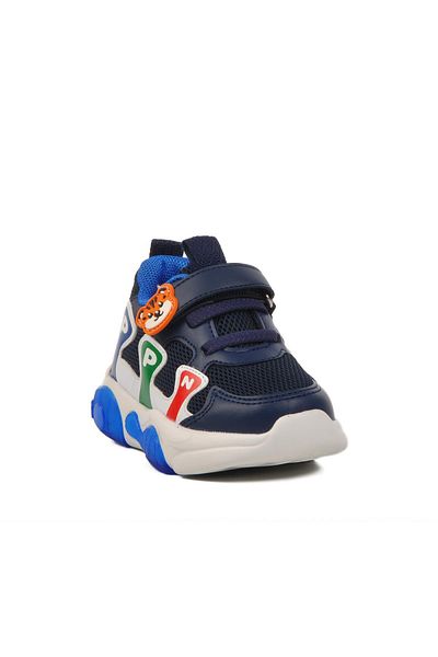 WALKWAY Navy Blue Velcro Mesh Lightweight Boy's Sports Shoes 1914 B