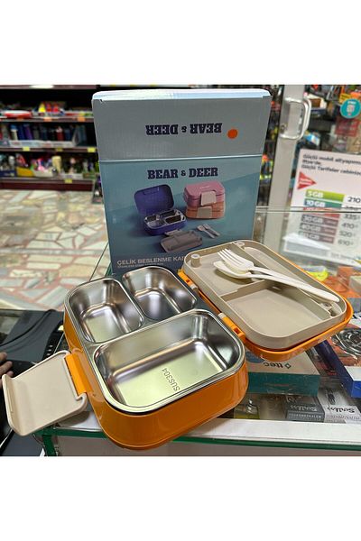Bd B&D Single Deck Three Compartment Steel Lunch Box