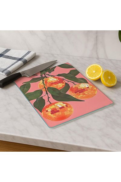 huhuli Glass Cutting Board 20X30 cm |   Tempered Glass |   Hygienic and Durable Kitchen Utensil