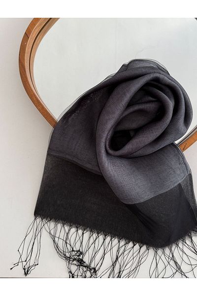 ARMANDA Silk Double Layer Tulle Shawl