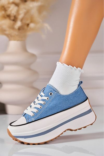 Joana Sneakersi dama Textil Albastri Joline
