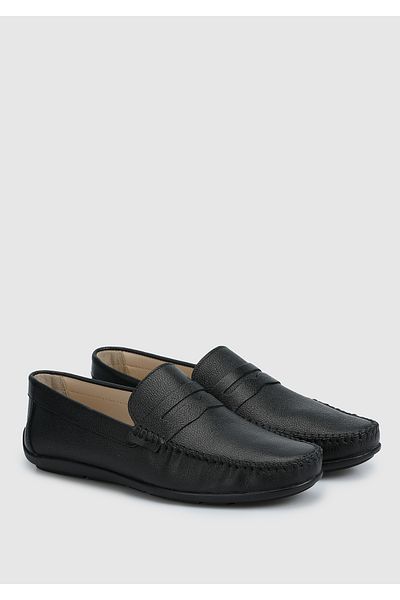 Provoq Black Leather Men's Shoes
