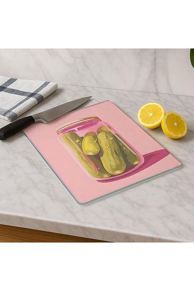 huhuli Glass Cutting Board 20X30 cm |   Tempered Glass |   Hygienic and Durable Kitchen Utensil