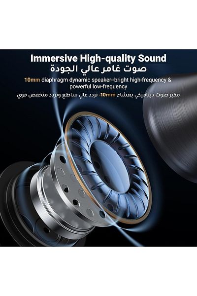 Ugreen In-Ear Wired Headphone with Type-C, Volume Control, Noise-cancelling Microphone, Wide Compatibility