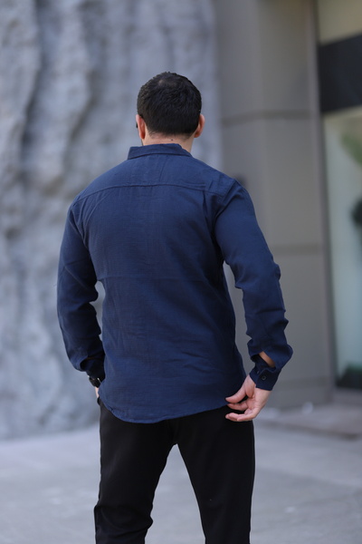 Klothy Чоловіча сорочка з 100% бавовни, прати в пральній машині, slim fit, літня, 2470