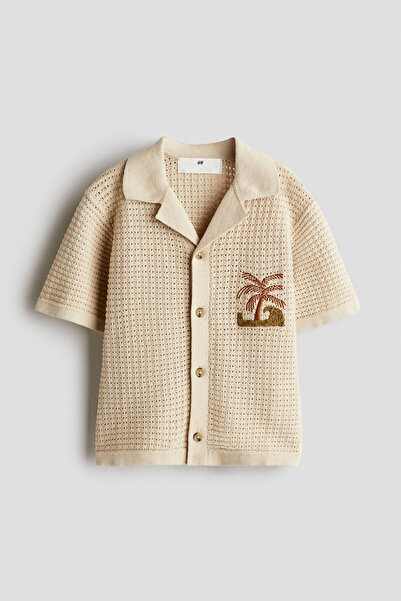 H&M Erkek Yaka Triko Gömlek