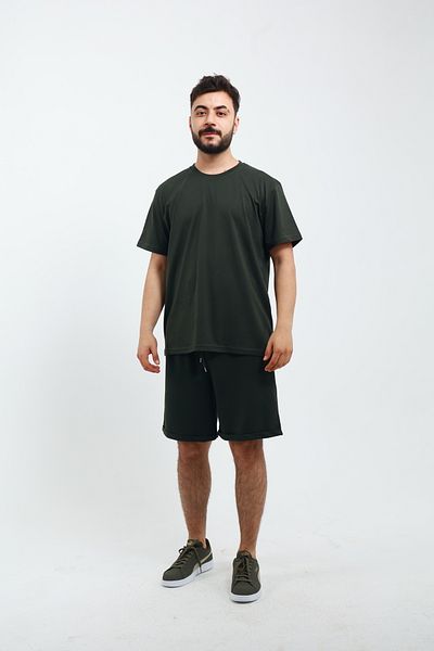 OXVİN Ανδρικό T-Shirt 2 ΤΕΜΑΧΙΩΝ & Σετ σορτς Βερμούδα (ΜΟΛΔ)