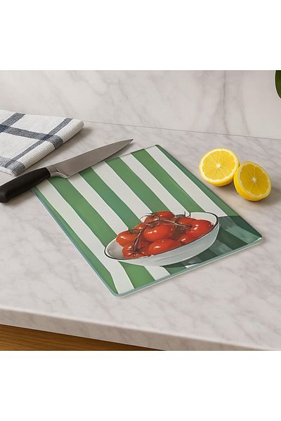 huhuli Glass Cutting Board 20X30 cm |   Tempered Glass |   Hygienic and Durable Kitchen Utensil