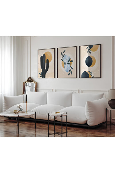 ARTCASTLE Set de 3 tablouri cu ramă din lemn Dia