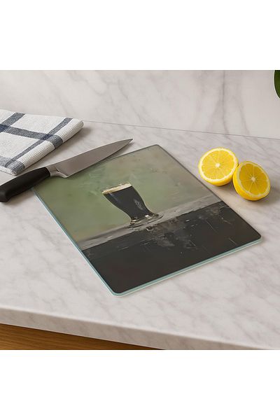 huhuli Glass Cutting Board 20X30 cm |   Tempered Glass |   Hygienic and Durable Kitchen Utensil