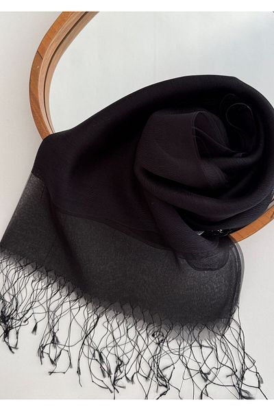 ARMANDA Silk Double Layer Tulle Shawl