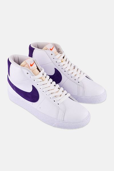 Nike Men Sb Zoom Blazer Mid Iso Lace Up Outdoor Shoes, White