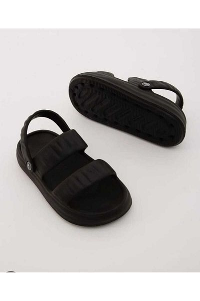 gigigiyim Summer Adjustable Black Sandals-Slippers